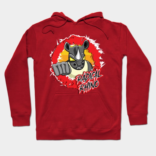 Radical Rhino Hoodie by Reasons to be random